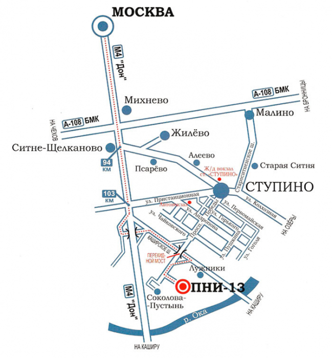 Карта михнево ступинский район с улицами